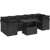 vidaXL 8-dijelni set vrtnih sofa od poliratana s jastucima crni | shoptok.hr