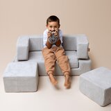 MeowBaby Turkizno črtasto penasto igrišče 100x35x40 cm Montessori - | Shoptok.si