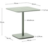 Kave Home Jeklena vrtna miza 70x70 cm Brai – | Shoptok.si