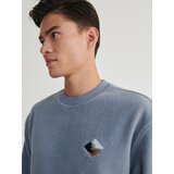 Reserved pulover z vezenino - modra | Shoptok.si