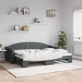  Dnevni krevet na razvlačenje bez madraca tamnosivi 80x200 cm | shoptok.hr
