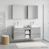  Set namještaja za kupaonicu 5 kom. Siva Sonoma | shoptok.hr