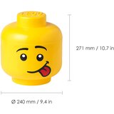 Lego Rumena škatla za shranjevanje v obliki glave Silly L | Shoptok.si