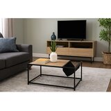 Bonami Essentials Črna/v naravni barvi klubska mizica v hrastovem dekorju 60x99 cm Bayen – | Shoptok.si