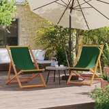  The living store zložljivi stoli za na plažo 2 kosa zeleno blago - zložljivi stol za plažo, (21449776) Cene