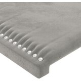  Uzglavlje s ušima svjetlosivo 203x16x78/88 cm baršunasto | shoptok.hr