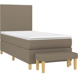  Krevet s oprugama i madracem smeđesivi 90x190 cm od tkanine | shoptok.hr