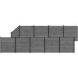 PANEL ograde 10 pcs WPC i aluminij Siva | shoptok.hr