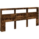 Ormarić za uzglavlje LED boja dimljenog hrasta 220x17x102 cm | shoptok.hr