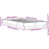  Okvir za krevet smeđi hrast 90x190 cm konstruirano drvo | shoptok.hr