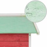  Garaža za robotsku kosilicu 72x87x50 cm crveno-bijela jelovina | Eponuda.com