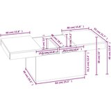 vidaXL Stolić za kavu boja hrasta 80 x 55 x 40 cm konstruirano drvo | shoptok.hr