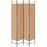  4-panelni pregradni zid Bež 160 x 220 cm Tkanina | Eponuda.ba