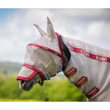 Horseware Ireland Maska proti insektom Rambo Plus Flymask, Oatmeal/Cherry, Peach & Blue - Small Pony