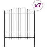  Vrtna Ograda 7 pcs Siva 170 x 215 cm Čelik s prahom premazan | shoptok.hr