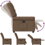  Električni naslonjač od tkanine smeđi | shoptok.hr