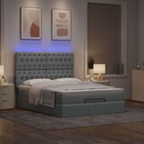 vidaXL otomanski krevet s madracem&led svijetlosivi 140x190 cm tkanine | shoptok.hr