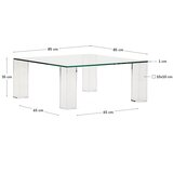 Kave Home Steklena mizica 85x85 cm Adularia – | Shoptok.si