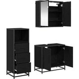 vidaXL Komplet pohištva za kopalnico 3 pcs Črni hrast 65 x 33 x 60 cm | Shoptok.si