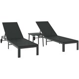  Ležaljka na suncu 2-osoba 3 pcs Crna poliratan | shoptok.hr
