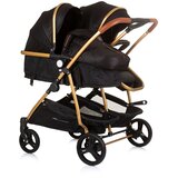 Chipolino dječja kolica za blizance ili dvoje djece Duo Smart Obsidian / Gold | shoptok.hr