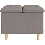  Otoman za pohranu s jastukom Sivo-smeđa 60 x 60 x 45 cm tkanina | shoptok.hr