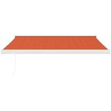 vidaXL Tenda na uvlačenje narančasto-smeđa 3 5x2 5 m tkanina/aluminij | shoptok.hr
