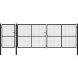 vidaXL Vrtna vrata jeklena 500x150 cm antracitna Cene