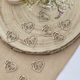 Ginger Ray® ukrasni drveni konfeti za stol hearts wooden | shoptok.hr