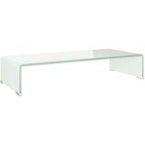 vidaXL Stalak za TV/Monitor Stakleni Bijeli 70x30x13 cm | shoptok.hr