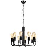  Luster na lancu 10xE27/60W/230V crne boje | Eponuda.com