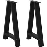  Noge za blagovaonski stol A-oblika 2 kom Crne 60 x (72-73) cm Čelik | shoptok.hr