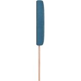 vidaXL Naslon za glavo z kristalnim gumbom, pripet z zlatimi gumbi, temno modra, 90 cm, žamet | Shoptok.si