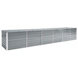  Povišena vrtna gredica od pocinčanog čelika 480x80x77 cm siva | shoptok.hr