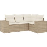 Maison Chic Seti vrtnega pohištva - Vrtna garnitura - Vrtni pohištvo set 4-delna z blazinami bež poli ratan, (21810173) | Shoptok.si