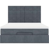  Otomanski krevet s madracima tamnosivi 140x190 cm baršunasti | shoptok.hr