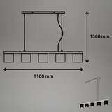 BRILONER Luster na sajli LURI 5xE14/25W/230V, od kaučukovog drveta | Eponuda.com