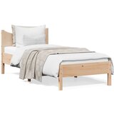 vidaXL Posteljni okvir 75x190 cm trdna borovina Cene
