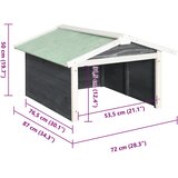  za robotsku kosilicu 72x87x50 cm sivo-bijela od jelovine | shoptok.hr