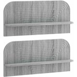  Zidna polica 2 kom. Siva Sonoma 80,5 x 13,5 x 37,5 cm | shoptok.hr