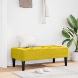  Klupa s jastukom Žuta 113 x 57 x 39 cm Baršun | shoptok.hr
