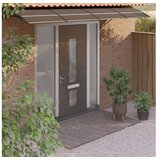  Nadstrešek za vrata črn 350x80 cm polikarbonat | Shoptok.si