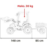 Traktor na akumulator s prikolicom MEGA D68 - zeleni | Shoptok.si
