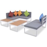  4-Dijelna vrtna garnitura s jastucima od aluminija i WPC-a | shoptok.hr