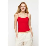 Trendyol Red Strap Regular Flexible Knitted Undershirt Cene