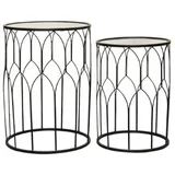 Set crnih stolova sa ogledalom 2/1