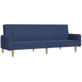 vidaXL kavč dvosed z ležiščem modro blago, (21038142) | Shoptok.si
