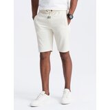 Ombre BASIC men's cotton sweat shorts - cream | Shoptok.si