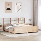  Knjižna postelja brez vzmetnice 200x200 cm trden les | Shoptok.si