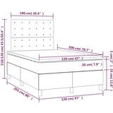  Krevet s oprugama i madracem krem 120 x 200 cm od tkanine | shoptok.hr